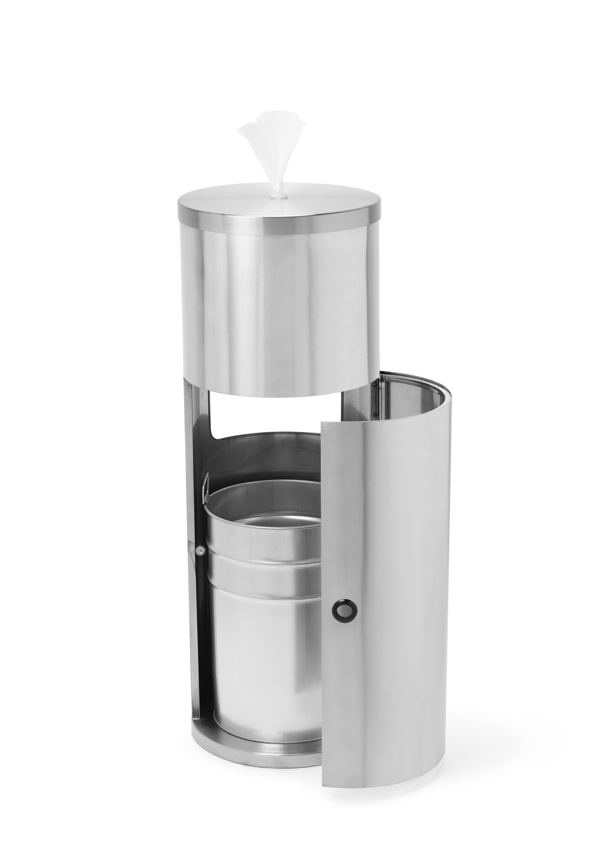 Stainless Steel Floor Dispenser - Silver