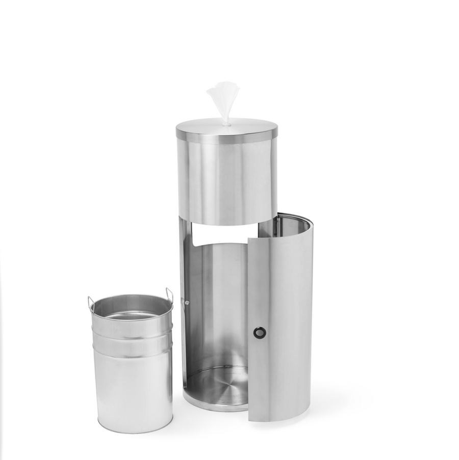 Stainless Steel Floor Dispenser - Silver