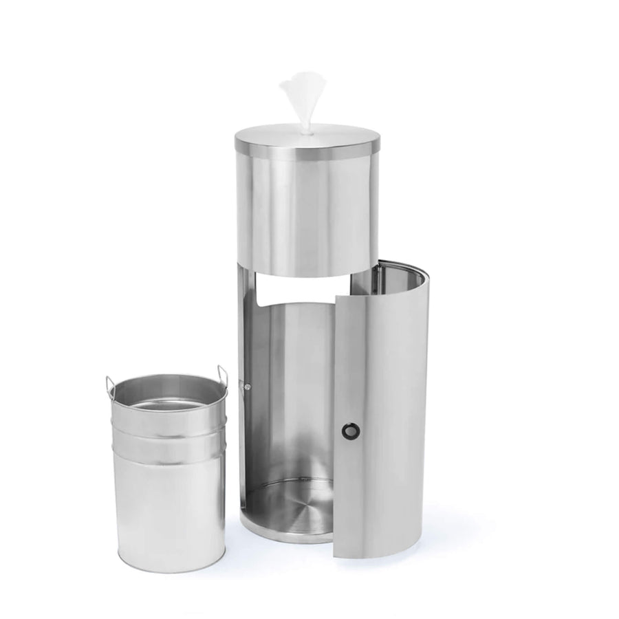 Stainless Steel Floor Dispenser - Silver